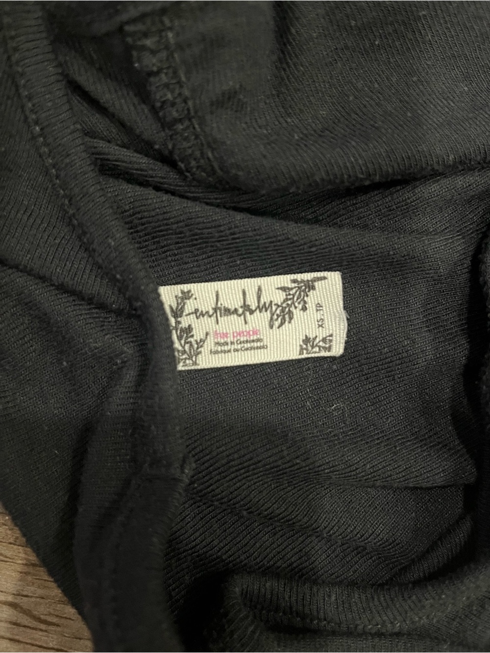 Free People Black Ribbed Tank Top - Picture 3 of 3